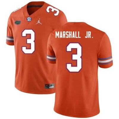 Men's Florida Gators #3 Jason Marshall Jr. NCAA Nike Orange Authentic Stitched College Football Jersey UKA3462IT